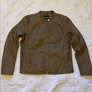 Faux Leather Moto Jacket
